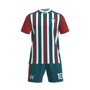 Maillot de football personnalisé <span class=keywords><strong>Elite</strong></span> MYTH <span class=keywords><strong>STAR</strong></span> – Kit à rayures contrastées, base moderne avec lignes verticales, ensemble de performance pour le football - Product Image 3