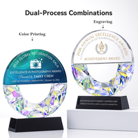 Trophée en cristal diamant arc-en-ciel, formes géométriques multiples, récompense pour les champions des ventes des partenaires d'entreprise, nouveauté très demandée