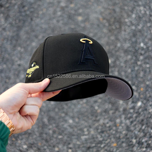 Cappellino da Baseball Classico con Visiera Piatta a 5 Pannelli, Nuovo Design, Patch Ricamate Personalizzate, Alta Qualità, 100% Poliestere, per Uomo - Product Image 3