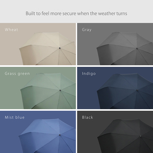 27 Inch 8 Rib Automatic Travel <b>Umbrella</b>, 137cm Arc <b>Large</b> Windproof 3-Fold Sun Rain Waterproof Folding <b>Umbrella</b> - Product Image 2