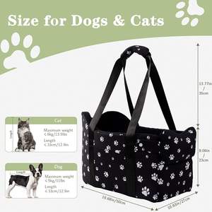 Ayrılabilir yıkanabilir köpek taşıyıcı 15 <span class=keywords><strong>Lbs</strong></span> Pet araba koltuğu seyahat koltukları depolama cepler emniyet kemer-küçük köpek konsolu araba koltuğu - Product Image 4