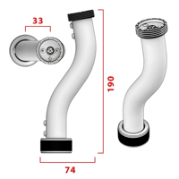 Batang Ekstensi Joystick Simulasi Penerbangan 200mm