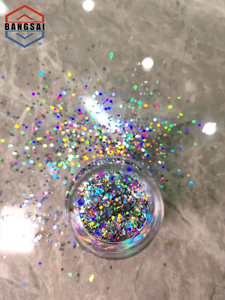 Purpurina holográfica plateada láser, purpurina hexagonal PET gruesa y fina, polvo de purpurina para decoración de uñas, epoxi, slime, lentejuelas hechas a mano DIY - Product Image 1