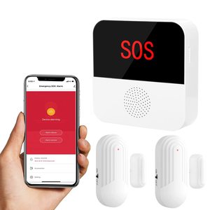 Daytech wifi thông minh không dây người chăm sóc máy nhắn tin cửa báo động chuông cửa 2 cửa cảm biến 1 Receiver cho bệnh nhân mất trí nhớ - Product Image 1