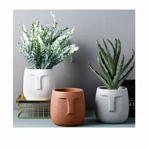 6.5 "Face Potes Plantador de Cabeça 6 16 centímetros de Grandes Vasos de Cerâmica Vaso de Plantas sem Pires