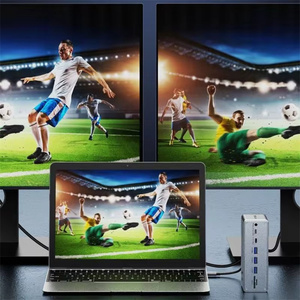 Station d'accueil 13in1 Type C Adaptateur multiport 4K HDTV VGA Fast PD Charging Ethernet Audio SD TF <span class=keywords><strong>Card</strong></span> <span class=keywords><strong>Reader</strong></span> pour Mac Laptop iPad - Product Image 5