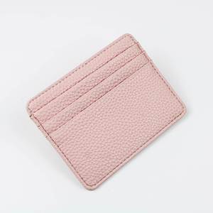 Solid Color Soft PU <b>Card</b> <b>Holder</b> with 6 Slots Custom Logo Business Credit & ID <b>Card</b> Pocket - Product Image 5