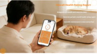Collar con Rastreador GPS AGPS para Monitoreo de Salud de Mascotas, Resistente al Agua IP67, Nailon Antipérdida, Compatible con Android e iOS, Frecuencia Cardíaca en Tiempo Real