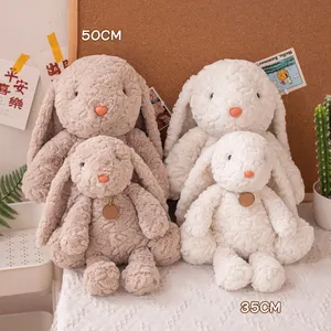 Conejo de peluche suave de 35cm y 50cm para niños, animales de peluche para decoración del hogar