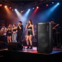 Altavoz PA de 15 Pulgadas y 440W con Woofer, Tweeter de Titanio, Supergraves, USB, TWS, Bluetooth, AUX, Micrófono, XLR para Fiestas, KTV y Clubes