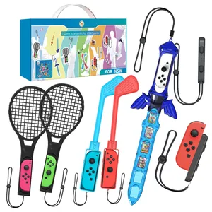 Kit d'accessoires sport pour Nintendo Switch, nouveauté, 9 en 1, mèches, Kit de sport, accessoires pour console,