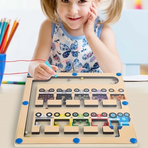 나무 색상 분류 계산 보드 수학 계몽인지 퍼즐 장난감 - Product Image 3