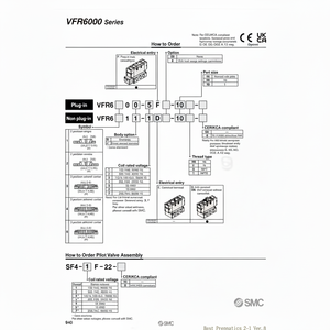 Modèle d'électrovanne pneumatique SMC VFR6110-5DZ-06F pièce pneumatique de haute qualité - Product Image 1