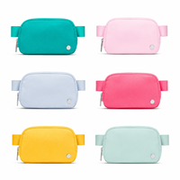 Custom Logo Zipper Waterproof Nylon Sports Running Side Belt Hip Leg Messenger Bum Belt Sling Chest Crossbody Unisex Fanny Pack