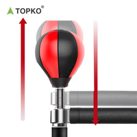 TOPKO réglable en hauteur adulte réflexe balle filature barre sac de boxe fitness support de boxe
