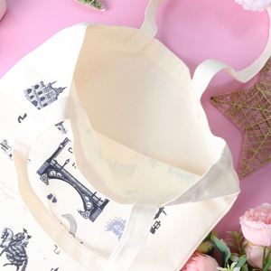 Sac fourre-tout pliable personnalisé en toile Ripstop, motif dessin animé mignon, réutilisable et extensible - Product Image 4