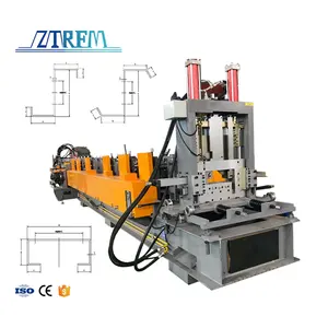 Sistema de energía hidráulica Totalmente automático Cambio de tamaños America Area Cz Purlin Machine para la venta Máquina de fabricación de marco de acero
