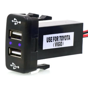 Cargador de Coche con Doble Interfaz USB para TOYOTA Hilux <span class=keywords><strong>VIGO</strong></span> Corolla Yaris Reiz, para Smartphones y GPS - Product Image 1