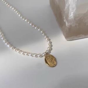 Collar con Colgante Hecho a Mano para Mujer, Estilo Lujoso, Rosa Natural de Agua Dulce, Estilo Francés Retro, Primavera/Verano, Hecho a Mano - Product Image 4