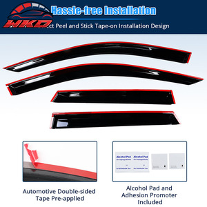 Viseras para Ventanas de Audi A3 S3 RS3 Hatchback 2013-2019, Juego de Accesorios Exteriores Acrílicos para Auto, Protección Contra la Lluvia - Product Image 4
