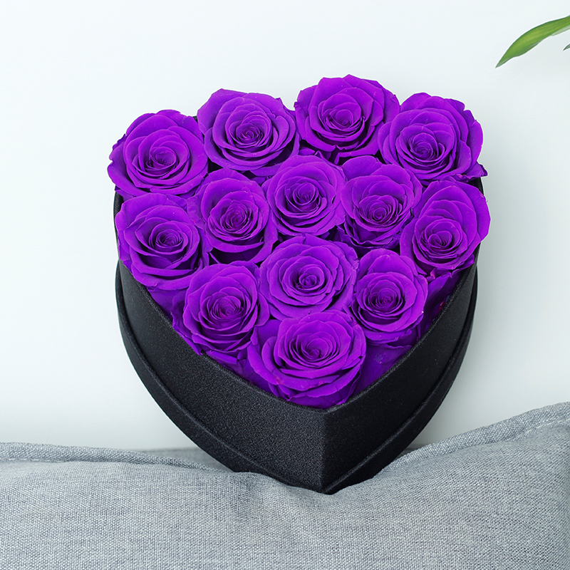 Rose violette-13-coeur