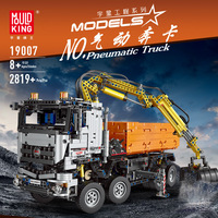 Moule King 19007S 2970PCS Ingénierie Série Pneumatique Bras Robotique Camion Briques Modèle Technique Éducatif Jouet Festival Cadeau