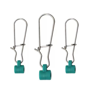 Émerillons de pêche à tête roulante avec mousqueton à hameçon, connecteur d'hameçon, mousqueton de qualité avec tête en plastique, en acier inoxydable - Product Image 1