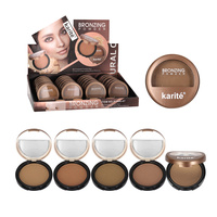 Poudre bronzante pressée pour le visage, couleur naturelle Karité, pour peaux foncées, fabricant de cosmétiques, logo personnalisé, marque privée, poudre bronze