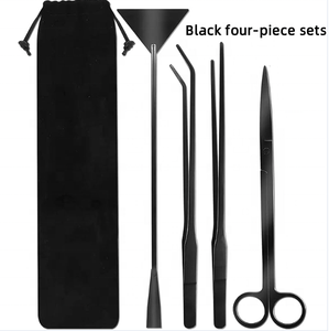 현대 스테인레스 스틸 수생 식물 핀셋 모래 삽 조류 스크레이퍼 야외 수족관을위한 어항 조경 도구 세트 - Product Image 3