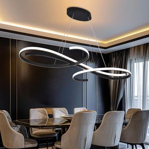 Lampadario <span class=keywords><strong>LED</strong></span> Dimmerabile Moderno con Altezza Regolabile per Soggiorno - Product Image 6