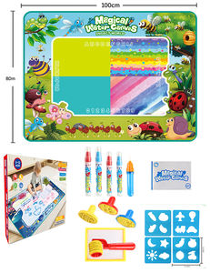 Educatief groot water-schrijfkleed voor kinderen, 150*100 cm, doek tekenkleed voor schilderen met magische stiften, in doos verpakt - Product Image 4