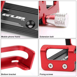 GUB P10 충격 흡수 조정 오토바이 전화 마운트 지원 오토바이 핸들 바 스탠드 마운트 스쿠터 모터 자전거 전화 랙 - Product Image 3