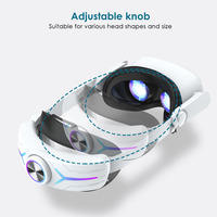Nouveau produit lumières respiratoires en 6 couleurs batterie intégrée 8000mah sangle Elite pour Meta Quest 2