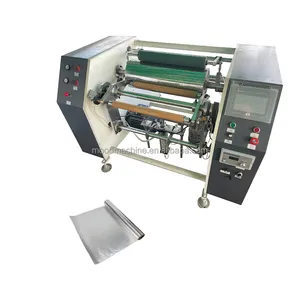 Automatic Stretch Film Slitting Machine Manual Aluminum Foil Roll Rewinder With Low Cost