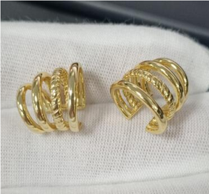 Pendientes <span class=keywords><strong>de</strong></span> clip <span class=keywords><strong>de</strong></span> oreja sin perforación Pendientes <span class=keywords><strong>de</strong></span> envoltura <span class=keywords><strong>de</strong></span> oreja chapados en oro <span class=keywords><strong>de</strong></span> 18 quilates Envío rápido Pendientes <span class=keywords><strong>de</strong></span> oreja <span class=keywords><strong>de</strong></span> moda para mujer - Product Image 5