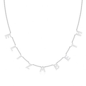 Perfect Statement 18K Gold Plated Charm <b>Silver</b> 925 Personalised Customized Name Letter <b>Initial</b> Fine Fashion Jewelry <b>Necklaces</b> - Product Image 4