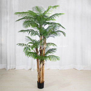 Factory Wholesale Artificial Silk Palm <b>Tree</b> Indoor Outdoor Home Decor <b>Plastic</b> Pot Plants - Product Image 3