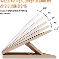 Planche inclinée en bois avec inclinaison réglable et plage de flexion des mollets pour squats, étirements musculaires, équilibre, emballage pour envoi postal