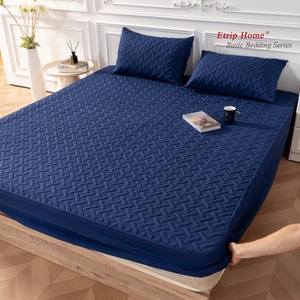 Protecteur de lit imperméable à l'eau <span class=keywords><strong>housse</strong></span> de <span class=keywords><strong>matelas</strong></span> hypoallergénique imperméable tissé 100% Polyester adultes <span class=keywords><strong>drap</strong></span>-<span class=keywords><strong>housse</strong></span> en microfibre uni - Product Image 1