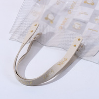 Sac cadeau réutilisable en plastique transparent avec poignées pour remise de diplôme, mariage, fête prénatale, petite entreprise