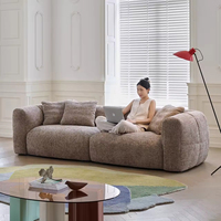 Canapé modulable en velours de luxe moderne nordique 3 places pour salon, forme en I, hôtel, villa, simplicité cachemire, canapé de détente