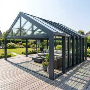 Puerta Corredera de Lujo para Terraza, de Aleación de Aluminio y Vidrio Low-E, Moderna y Ecológica, para Exteriores, Residencial, Villa, Jardín, Cuatro Estaciones - Product Image 1