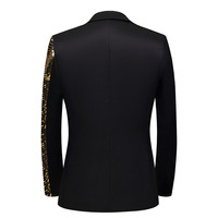 Vente directe d'usine hommes à la mode lumière luxe XL taille simple boutonnage costume décontracté veste vague Sequin brillant pantalon peigné
