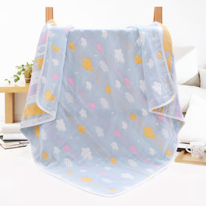 بطانية شاش للأطفال, بطانية مطرزة مقاس 43 × 43 بوصات ، لحاف سرير للأطفال ، مقاس 100% قطن من الموسلين ، بطانية مكونة من 6 طبقات - Product Image 2