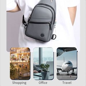 Bolso cruzado deportivo de nailon para hombre, impermeable, de gran capacidad, con múltiples compartimentos - Product Image 6