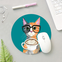 Tapis de souris rond personnalisé, tapis de bureau, tapis de souris pour ordinateur portable, tapis de souris pour ordinateur de bureau à domicile, tapis de souris mignon, tapis de bureau antidérapant en caoutchouc