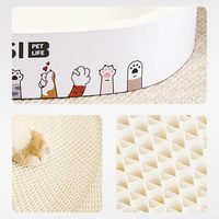 Nouveau Lit-griffoir pour chat blanc en carton ondulé durable, résistant à l'usure, sans peluches, style épuré