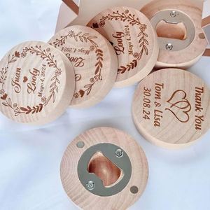 Décapsuleur en bois gravé sur mesure, ouvre-bouteille pour bière, cadeaux de fête, souvenirs de mariage, cadeau promotionnel, fabrication - Product Image 1