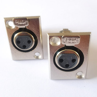 Connecteur adaptateur XLR femelle 3 broches pour microphone, montage sur panneau, contact en cuivre, boîtier en alliage de zinc