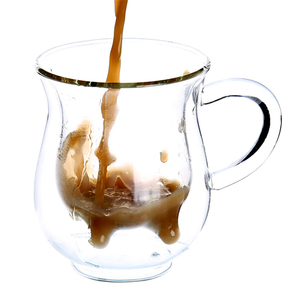 Copo de Vidro Borossilicato de Parede Dupla Portátil de 230ml com Design de Bezerro Fofo, Isolado e Resistente ao Calor para Café, Leite e Creme - Product Image 2